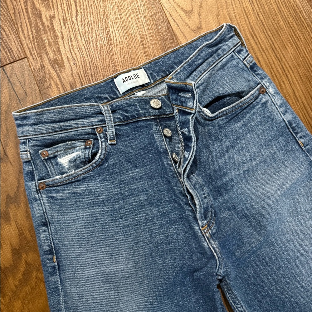 Agolde High Rise Blue Jeans
